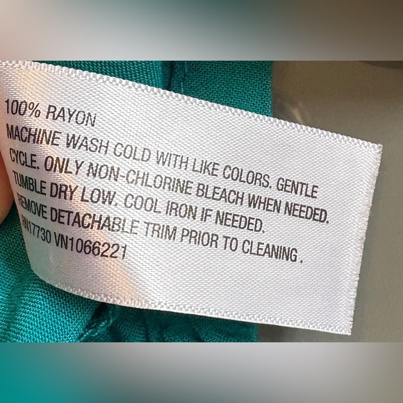 Mossimo Supply Co. Teal Mini Rayon Sundress w pockets short Sleeves size Medium - Picture 6 of 8